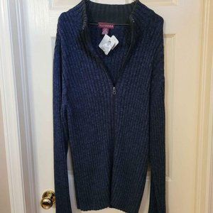 Nevada Men's Full Zipper Cardigan Sweater. Size XL